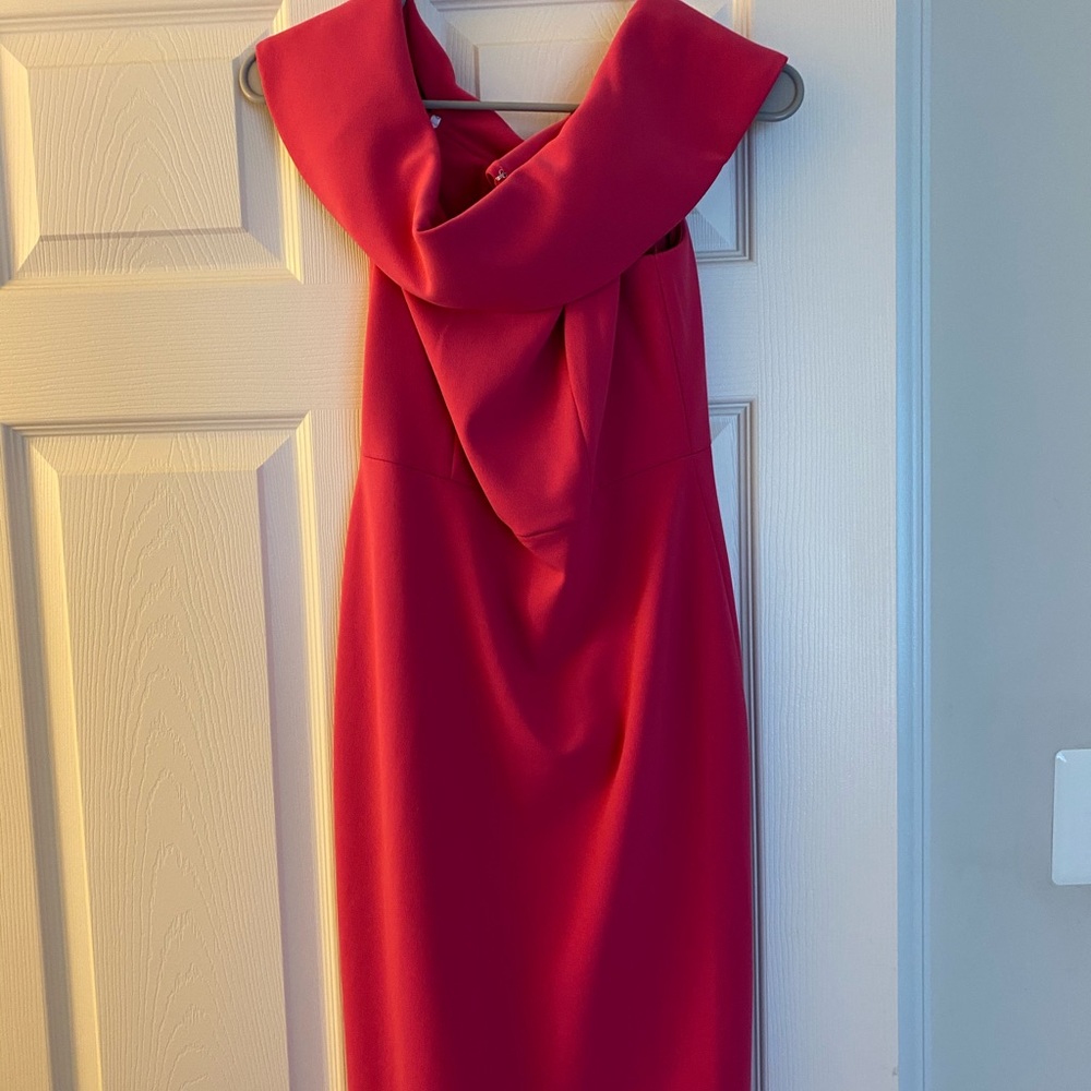 Beautiful CK pink offshoulder sheath!